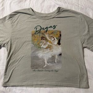 Degas Graphic Women's Crop Top - Green